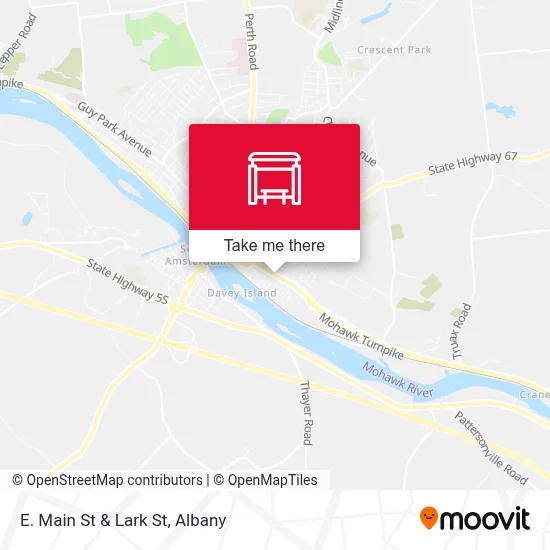 E. Main St & Lark St map