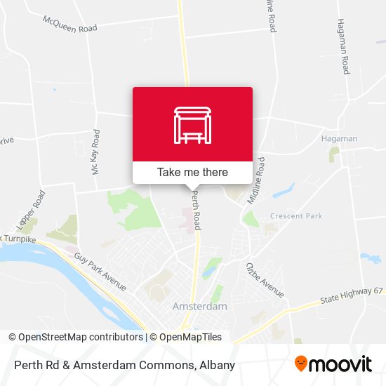 Perth Rd & Amsterdam Commons map