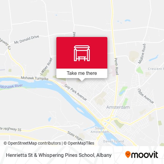 Henrietta St & Whispering Pines School map