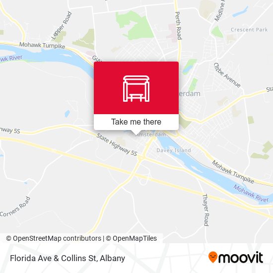 Florida Ave & Collins St map