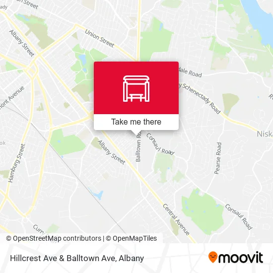 Hillcrest Ave & Balltown Ave map