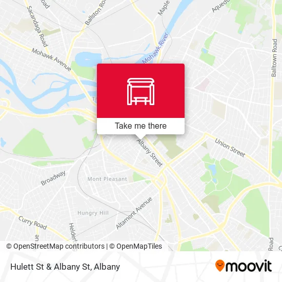 Hulett St & Albany St map