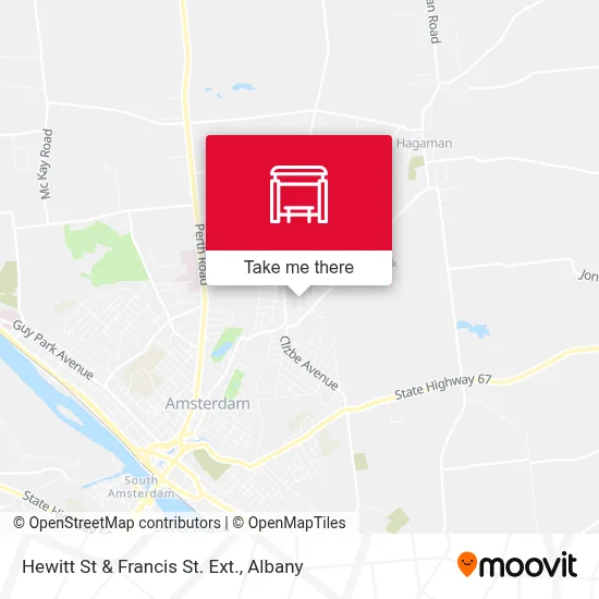 Hewitt St & Francis St. Ext. map