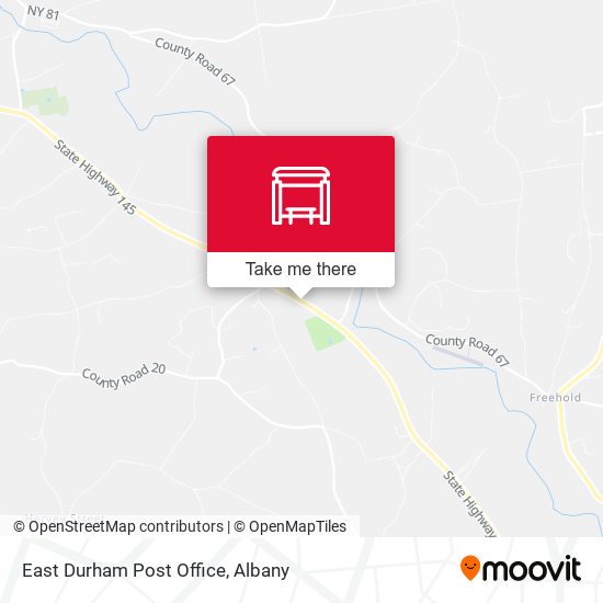 East Durham Post Office map