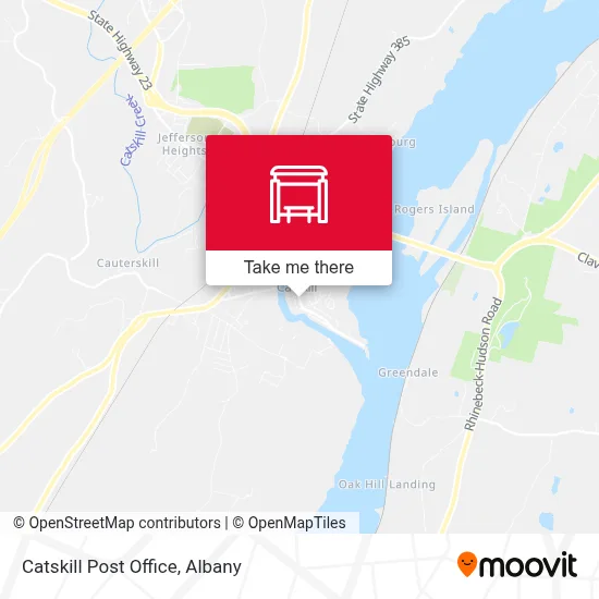 Catskill Post Office map