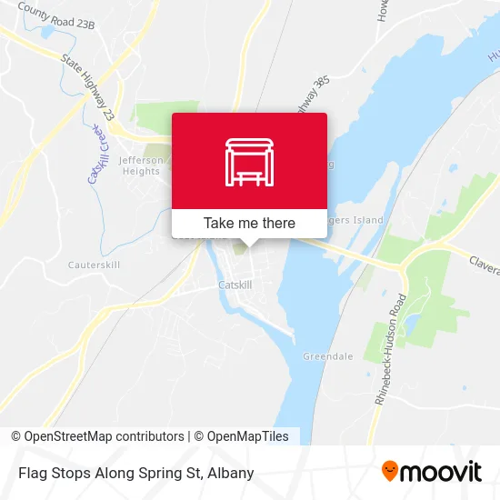 Flag Stops Along Spring St map