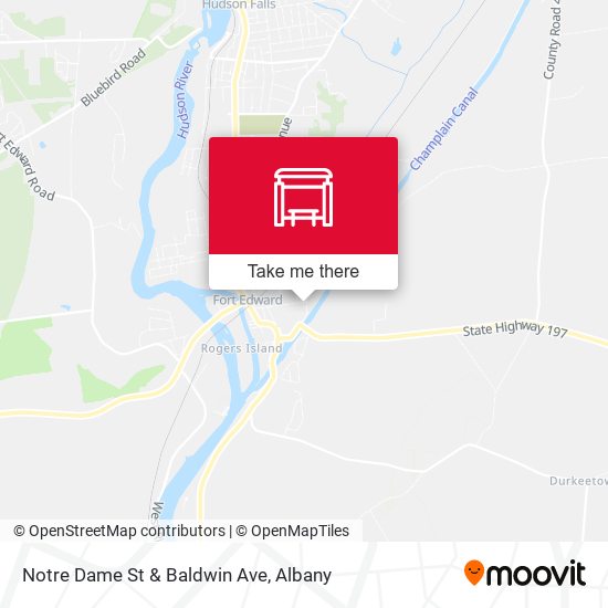 Mapa de Notre Dame St & Baldwin Ave