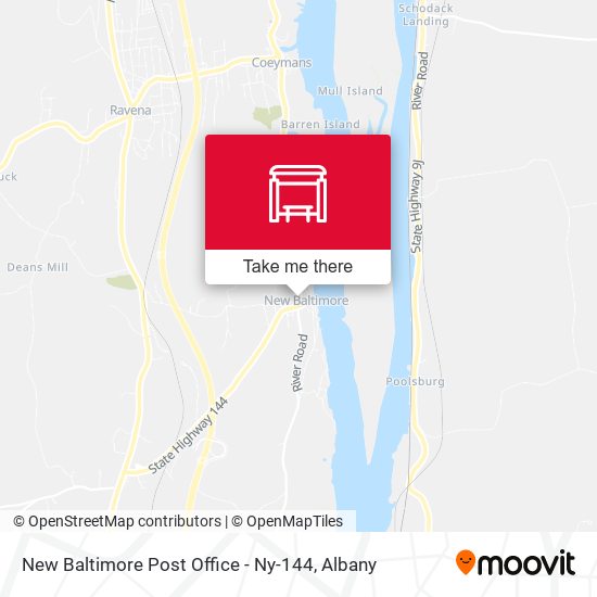 New Baltimore Post Office - Ny-144 map