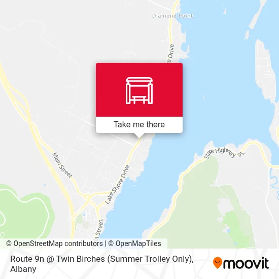 Route 9n @ Twin Birches (Summer Trolley Only) map