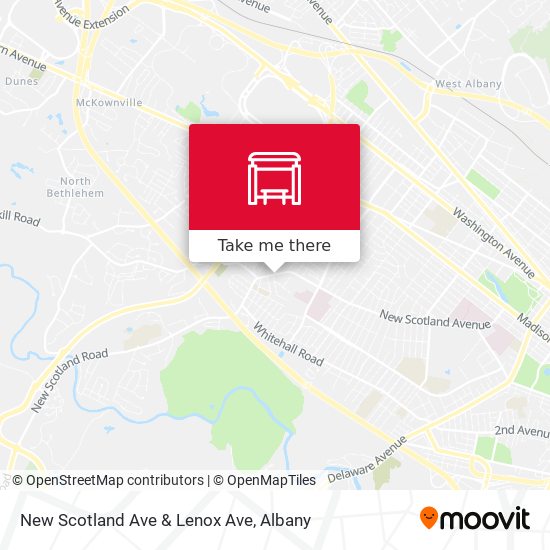 Mapa de New Scotland Ave & Lenox Ave