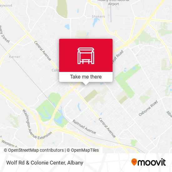 Wolf Rd & Colonie Center map
