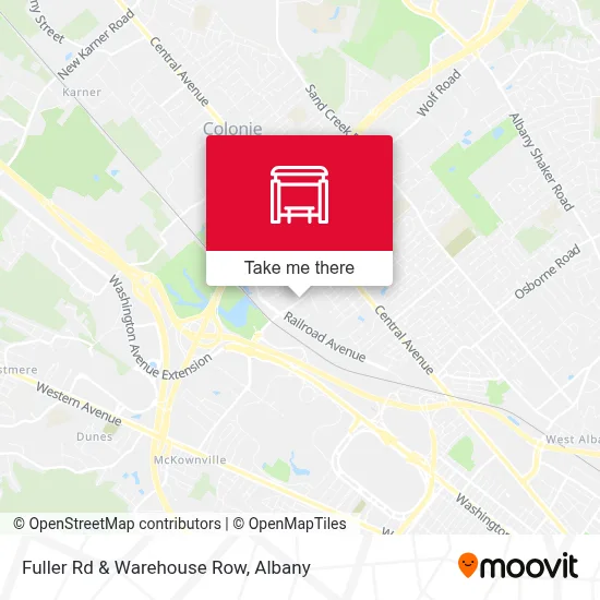 Fuller Rd & Warehouse Row map