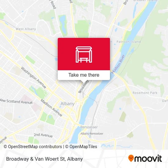 Broadway & Van Woert St map
