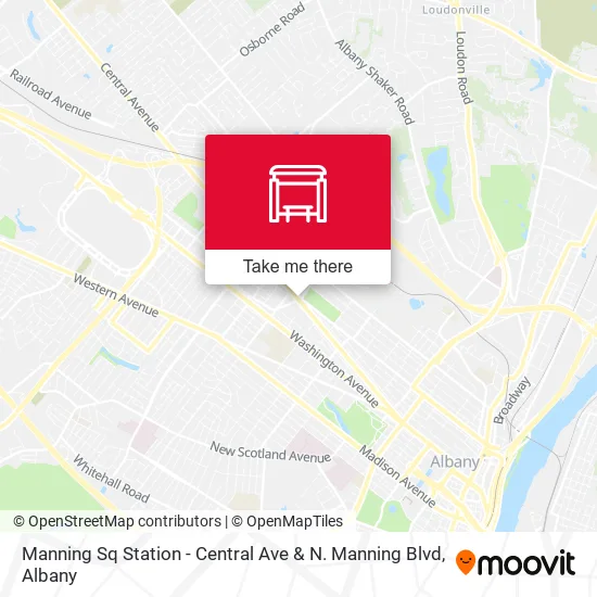 Mapa de Manning Sq Station - Central Ave & N. Manning Blvd
