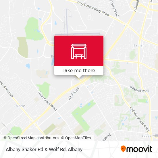 Albany Shaker Rd & Wolf Rd map