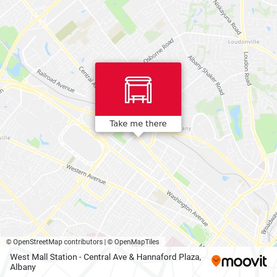 West Mall Station - Central Ave & Hannaford Plaza map