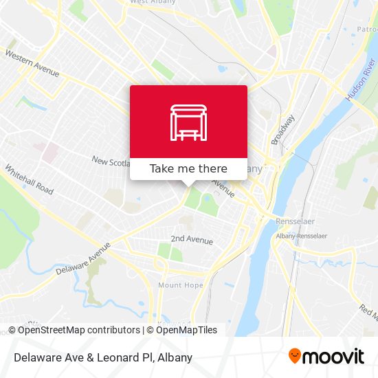 Delaware Ave & Leonard Pl map