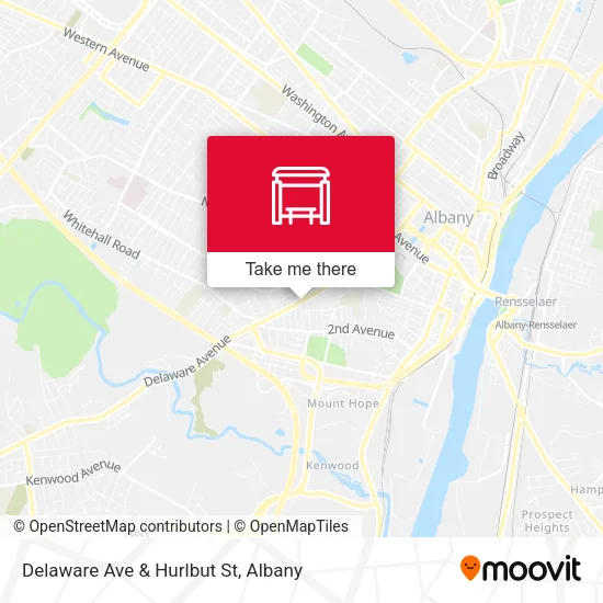 Delaware Ave & Hurlbut St map