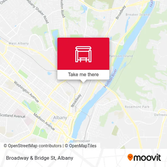 Broadway & Bridge St map