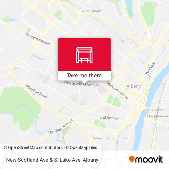 New Scotland Ave & S. Lake Ave map