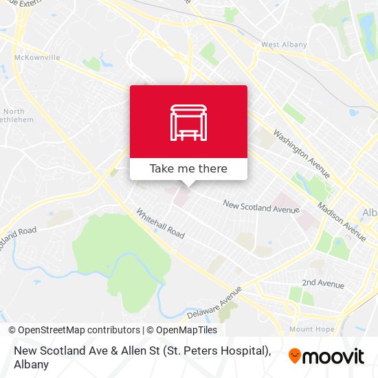 New Scotland Ave & Allen St (St. Peters Hospital) map