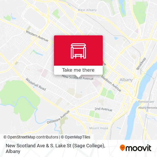 New Scotland Ave & S. Lake St (Sage College) map