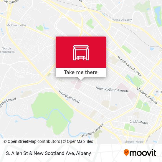 S. Allen St & New Scotland Ave map
