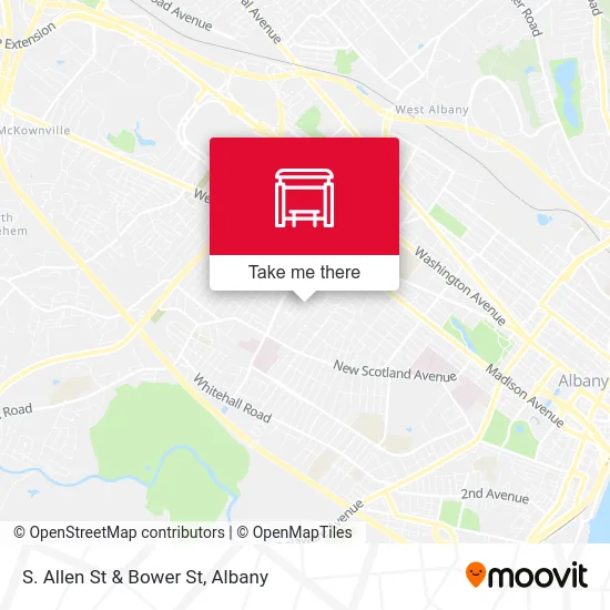 S. Allen St & Bower St map