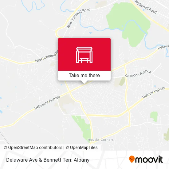 Delaware Ave & Bennett Terr map