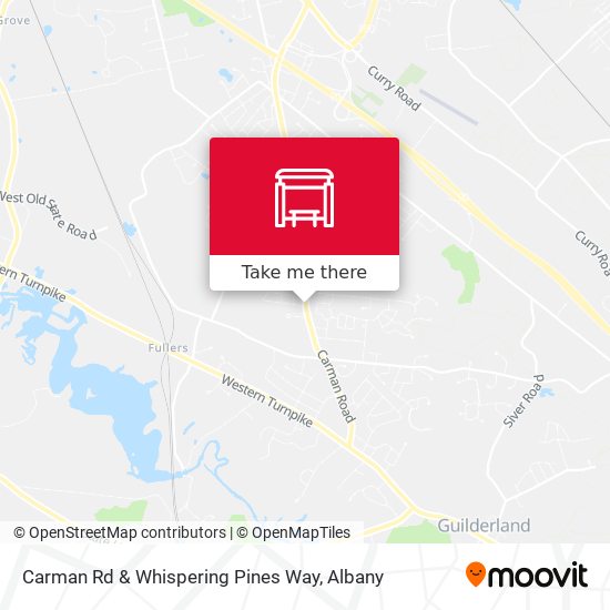 Carman Rd & Whispering Pines Way map