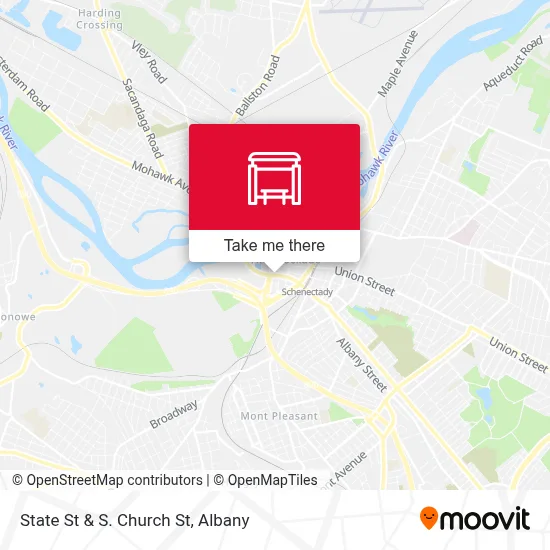 State St & S. Church St map