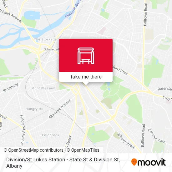 Division / St Lukes Station - State St & Division St map