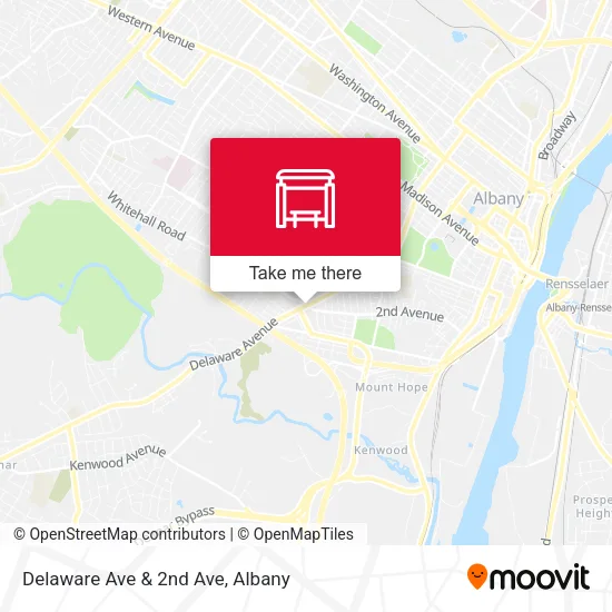 Mapa de Delaware Ave & 2nd Ave