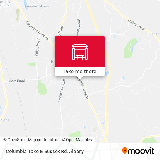 Columbia Tpke & Sussex Rd map