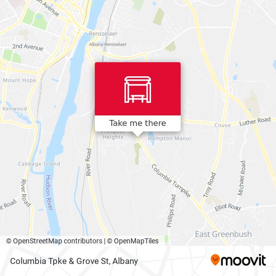 Columbia Tpke & Grove St map
