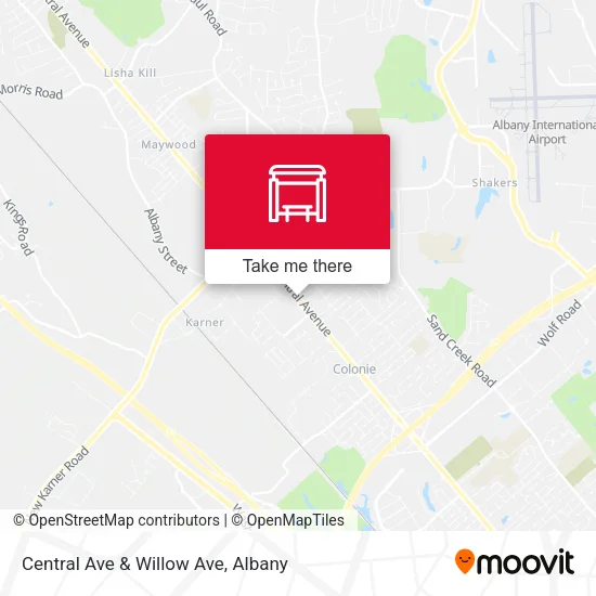 Mapa de Central Ave & Willow Ave