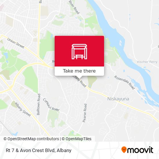 Rt 7 & Avon Crest Blvd map