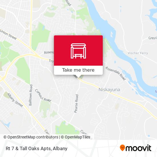 Rt 7 & Tall Oaks Apts map