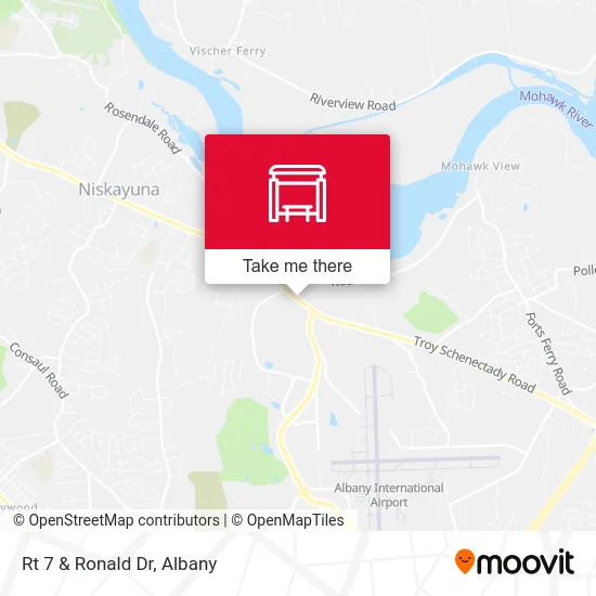 Rt 7 & Ronald Dr map