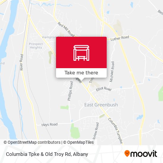 Columbia Tpke & Old Troy Rd map