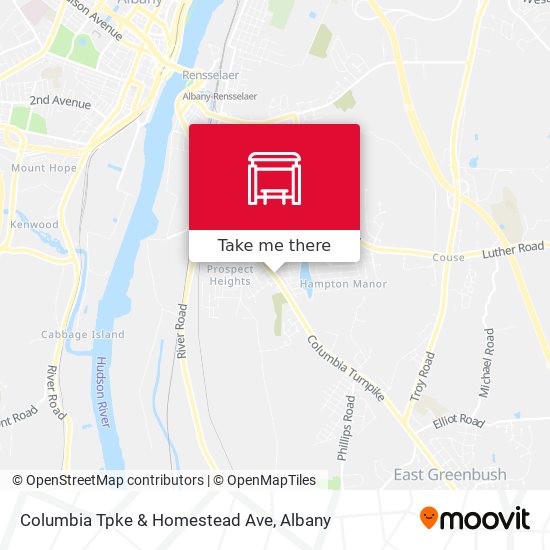 Mapa de Columbia Tpke & Homestead Ave