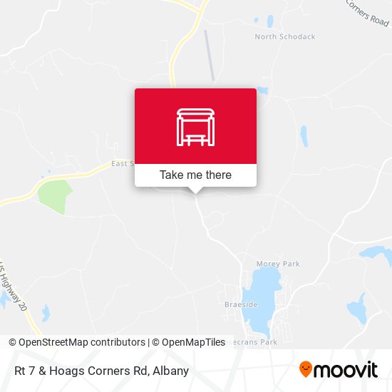 Rt 7 & Hoags Corners Rd map