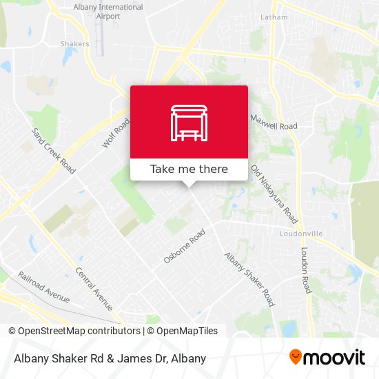 Albany Shaker Rd & James Dr map