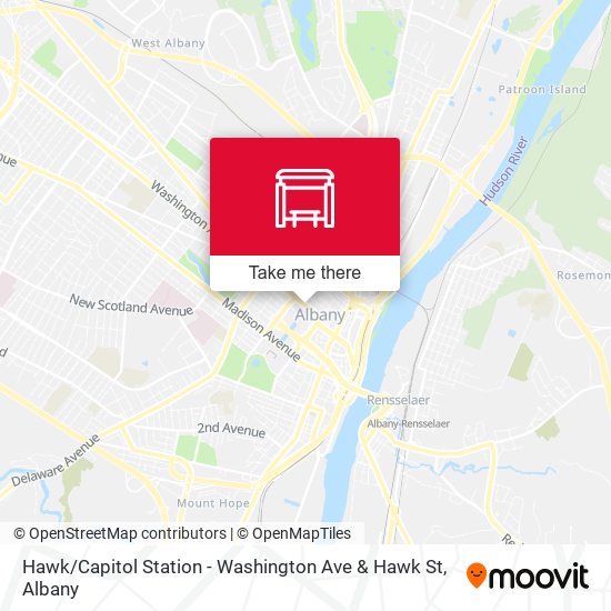 Mapa de Hawk / Capitol Station - Washington Ave & Hawk St