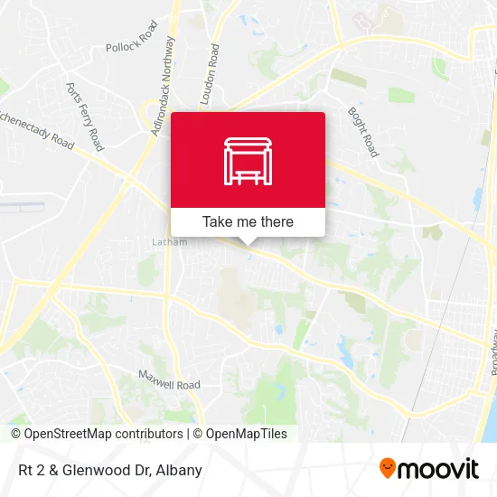 Rt 2 & Glenwood Dr map