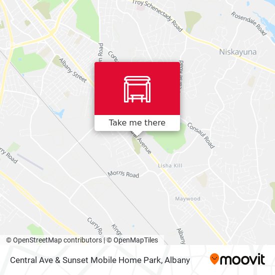 Central Ave & Sunset Mobile Home Park map