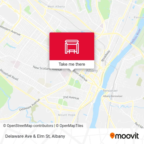 Delaware Ave & Elm St map