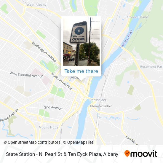 Mapa de State Station - N. Pearl St & Ten Eyck Plaza