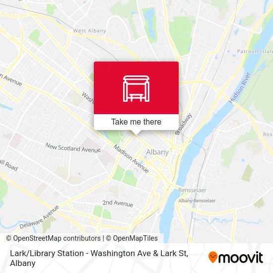 Mapa de Lark / Library Station - Washington Ave & Lark St