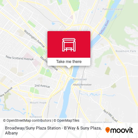 Broadway / Suny Plaza Station - B'Way & Suny Plaza map